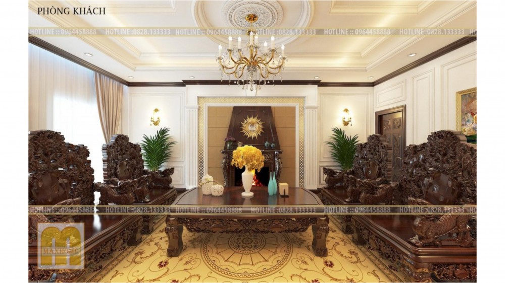 Nội thất dát vàng tại Vincom Lạng Sơn