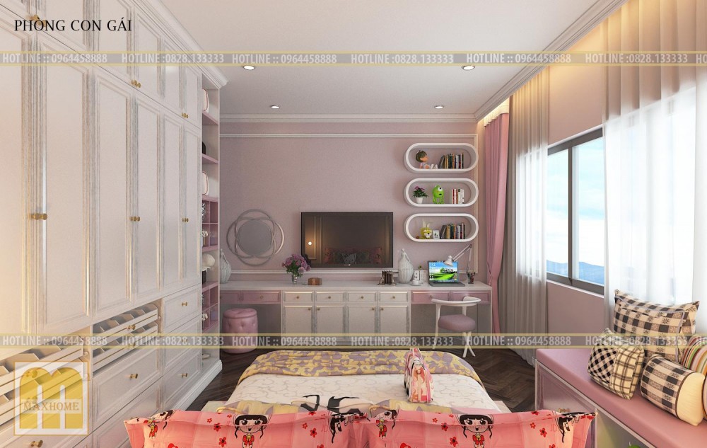 Nội thất tân cổ điển nhà khách Vip tại Hà Nội