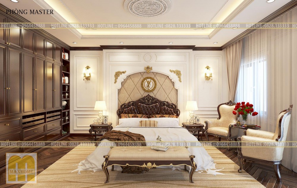 Nội thất tân cổ điển nhà khách Vip tại Hà Nội