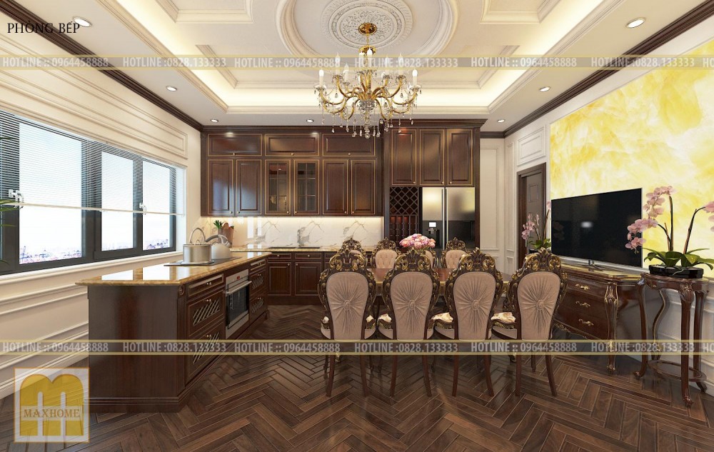 Nội thất tân cổ điển nhà khách Vip tại Hà Nội