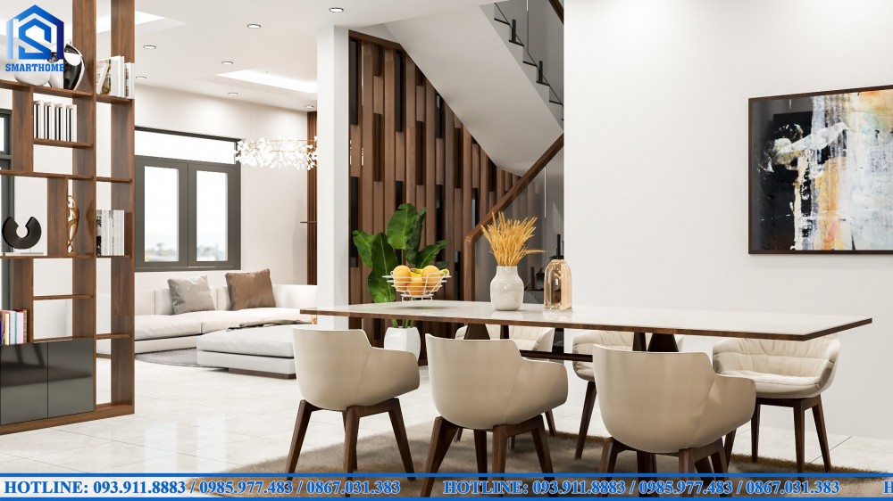 Thiết kế nội thất Hiện Đại cho Biệt Thự nhà anh Vương, TP. HCM