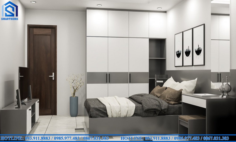 Thiết kế nội thất Hiện Đại cho Biệt Thự nhà anh Vương, TP. HCM