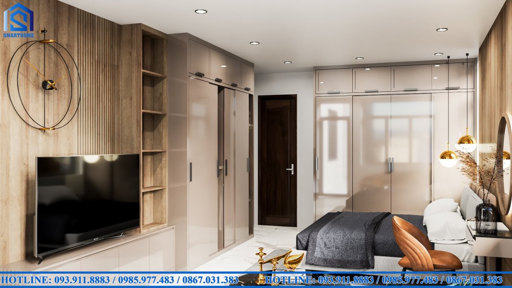 Thiết kế nội thất Hiện Đại cho Biệt Thự nhà anh Vương, TP. HCM